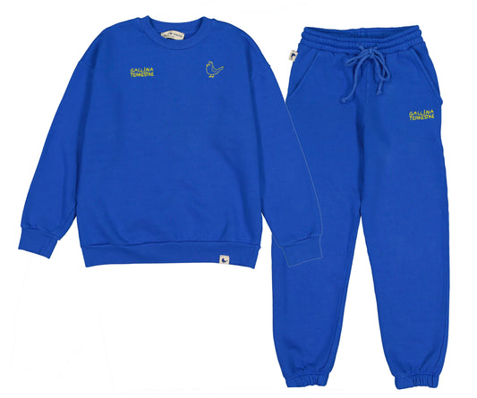 Set, sudadera y jogger azul