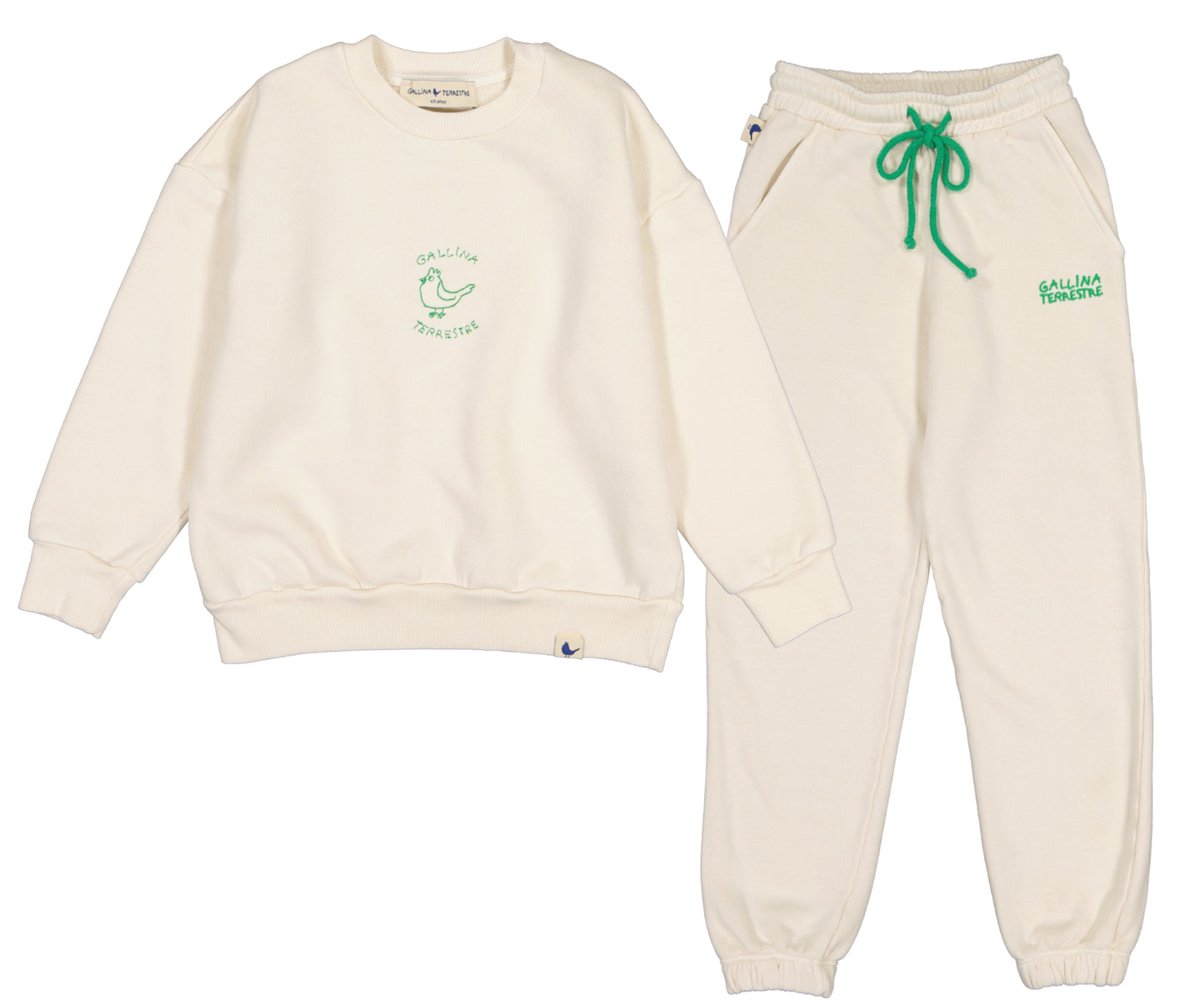 Set sudadera y jogger crema